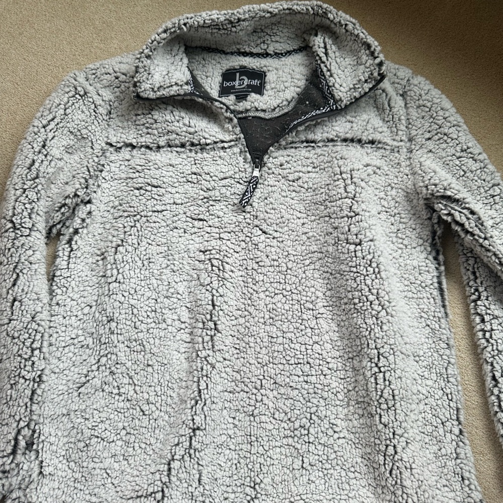 Boxercraft Charcoal and White Fleece Pullover